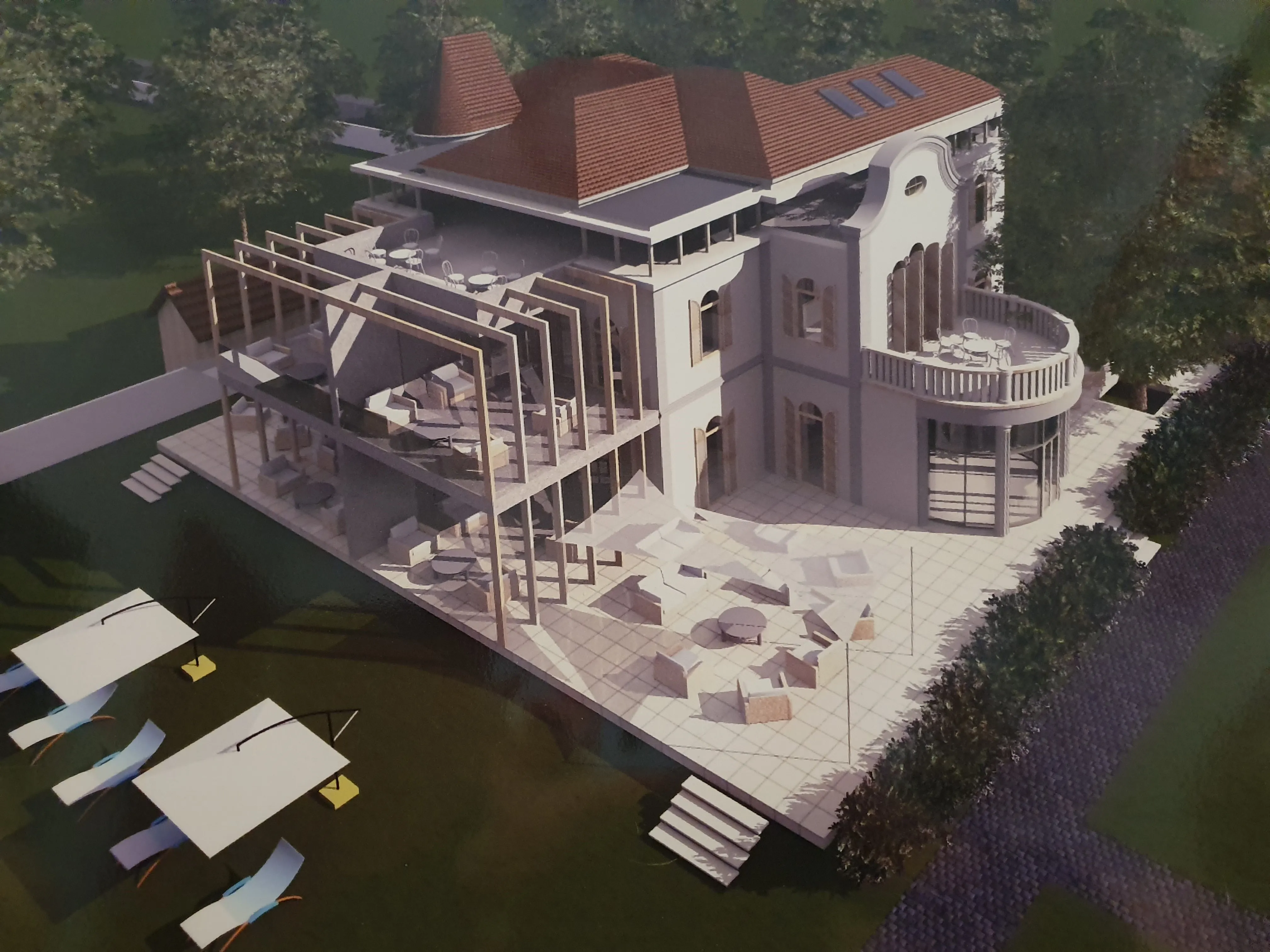 Mária villa terv fölülről